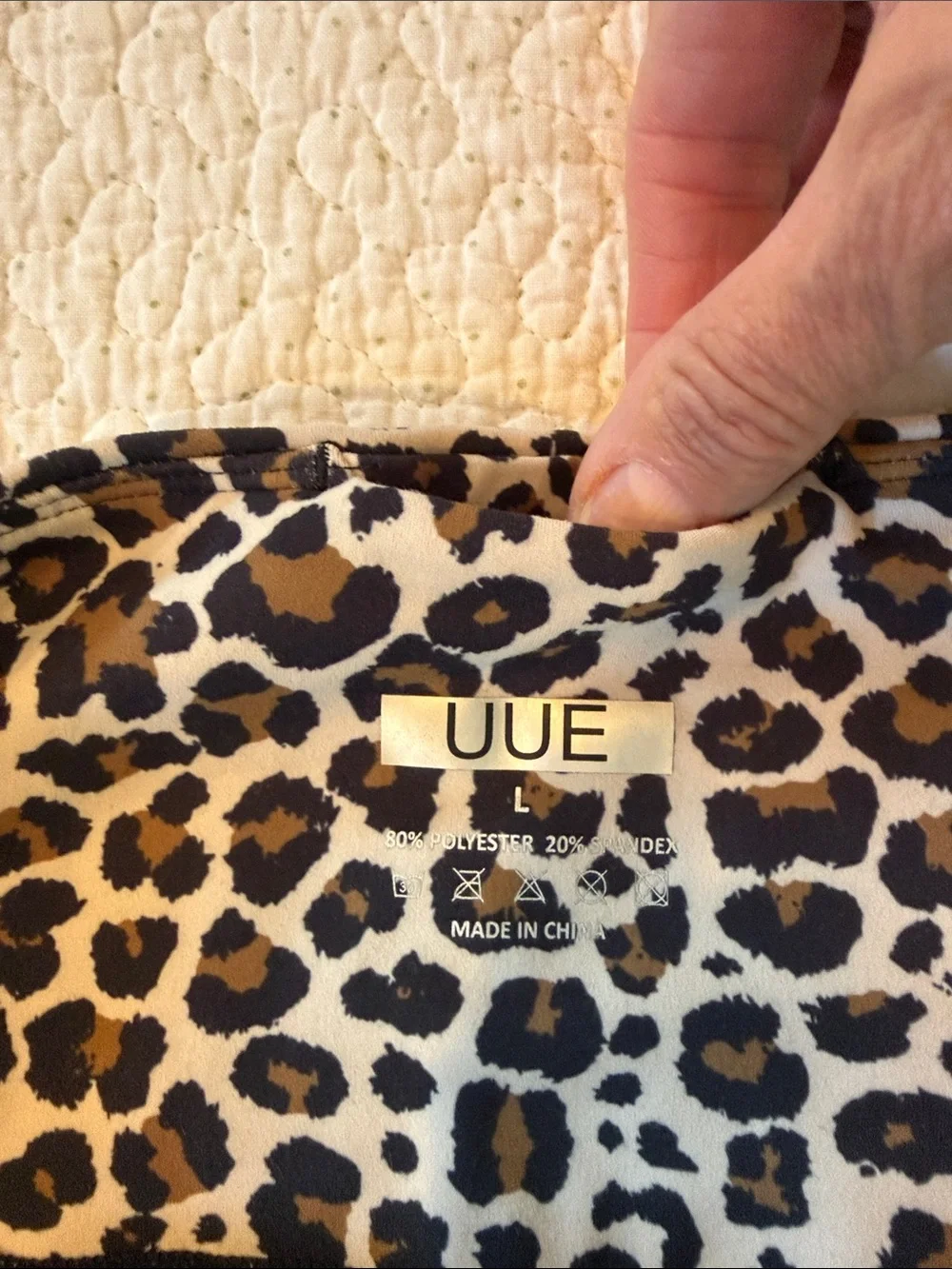 Women’s Leopard Print Athletic Leggings - Taupe and Black